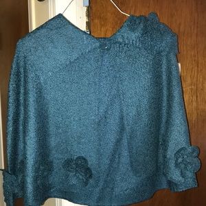 Crushed blue open jacket